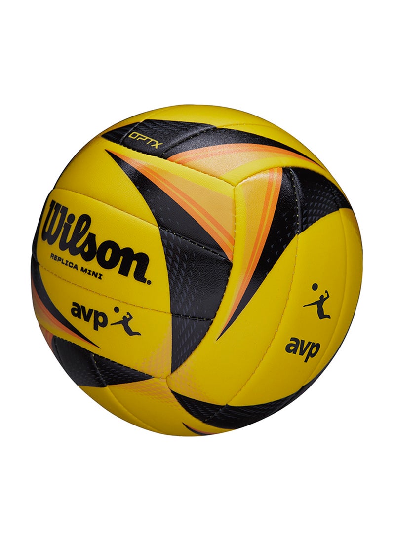 Wilson AVP OPTX Replica Mini Volleyball - Mini Size for 9 to 13 years old - Yellow/ Black/ Orange  - Image 2