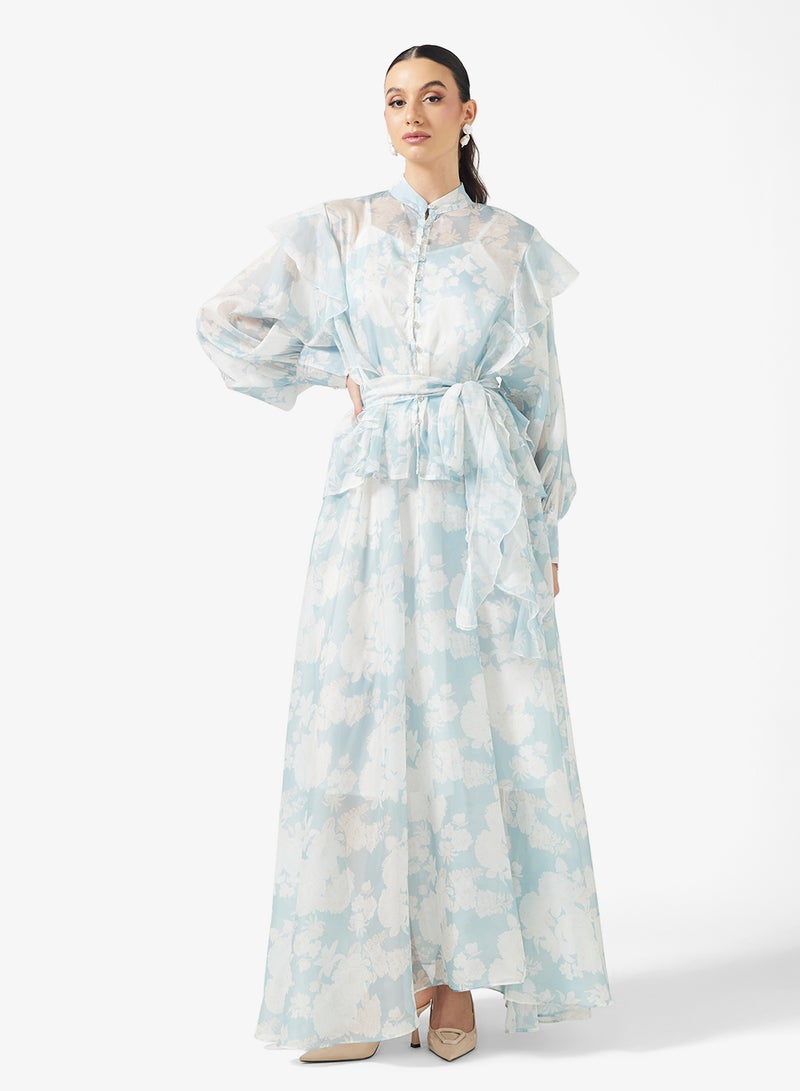 خزانة طقم بلوزة وتنورة مطبوعة - Image 5