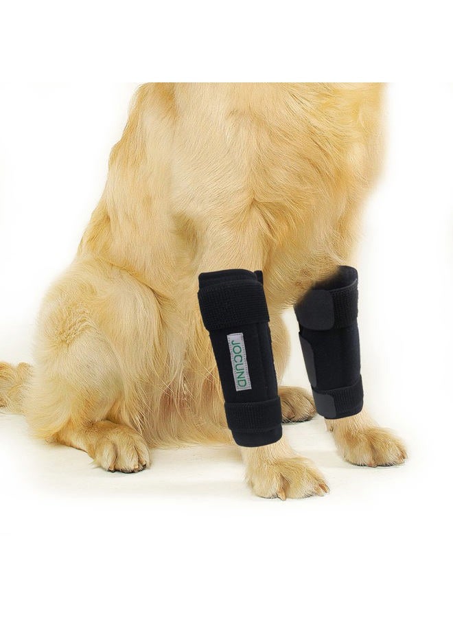 JOCUND Dog Front Leg Brace, Pair of Dog Leg Brace with Metal Strips, Canine Front Leg Hock Wrap Sleeve for Carpal Support, Protects Wounds Brace Heals and Prevents Injuries and Sprains (S/M) - Image 1