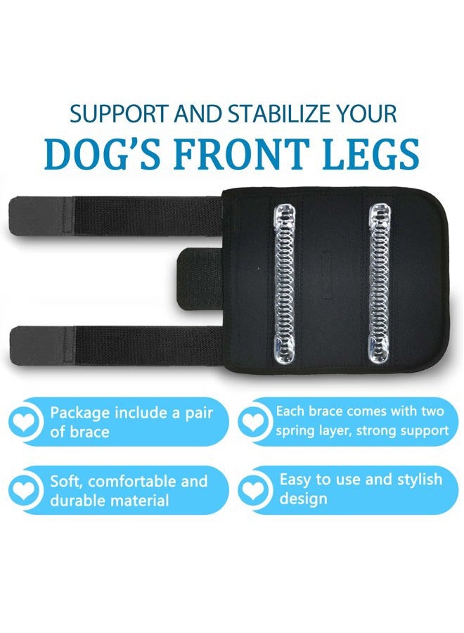 JOCUND Dog Front Leg Brace, Pair of Dog Leg Brace with Metal Strips, Canine Front Leg Hock Wrap Sleeve for Carpal Support, Protects Wounds Brace Heals and Prevents Injuries and Sprains (S/M) - Image 4