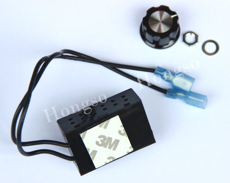 Hongso Fireplace Stove Blower Fan Variable Rheostat Speed On/Off Switch Ctrl with 2 Male Connectors, Fireplace Fan Speed Control - Image 2