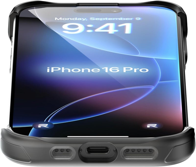 Rebel iPhone 16 Pro Clear Case [Frosted Flex Series] Exposed Sides for Comfort, Strong Compatible with MagSafe, Matte Texture, Shockproof Protection, Upgraded Frameless Case, - Image 3