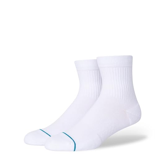 Stance Icon Quarter Socks 3-Pack, White, Large - Image 2