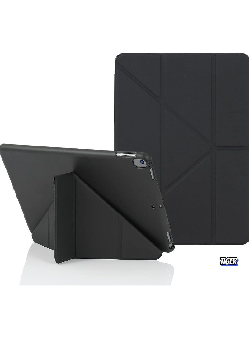 TIGER iPad 10.2 Inch Case for iPad 9th Generation 2021, iPad 8th Generation 2020 & iPad 7th Generation 2019, 5-in-1 Multiple Viewing Angles, Auto Wake/Sleep Soft Back Cover, Black - Image 1