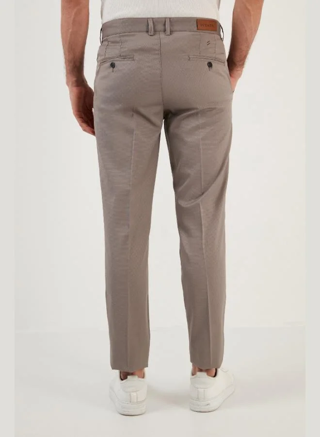 Buratti  Buratti Cotton Regular Waist Regular Fit Straight Leg Trousers Men's PANTS 613HISAR for Men | Best Price UAE