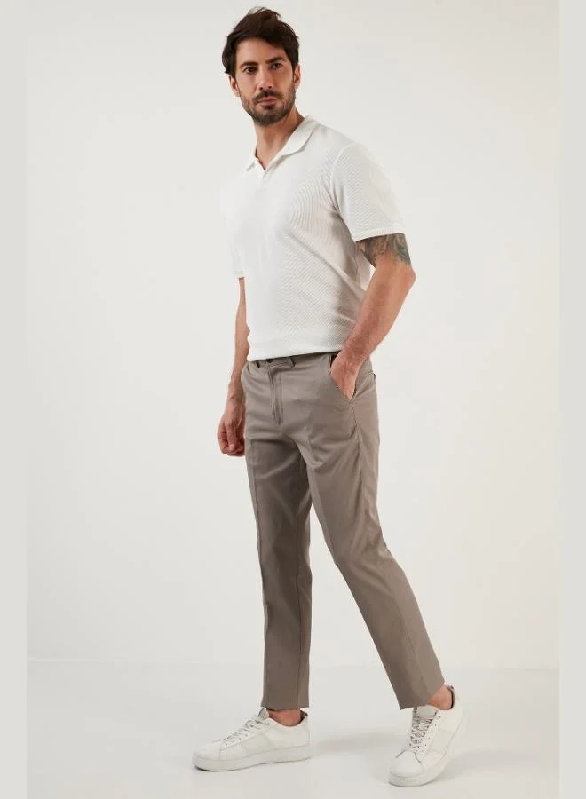 Buratti Cotton Regular Waist Regular Fit Straight Leg Trousers Men's PANTS 613HISAR