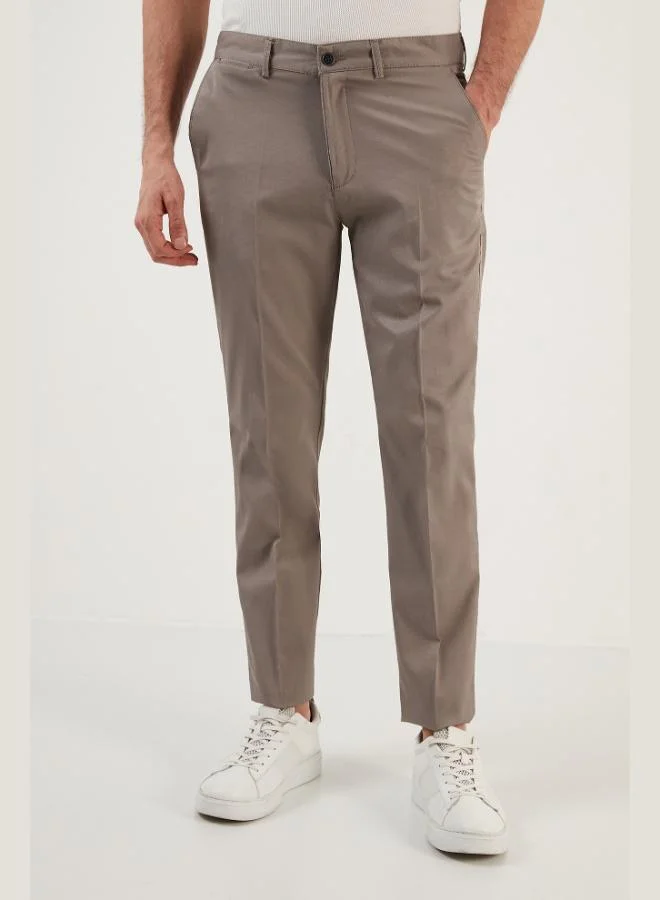 Buratti  Buratti Cotton Regular Waist Regular Fit Straight Leg Trousers Men's PANTS 613HISAR for Men | Best Price UAE