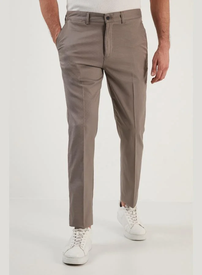 Buratti  Buratti Cotton Regular Waist Regular Fit Straight Leg Trousers Men's PANTS 613HISAR for Men | Best Price UAE