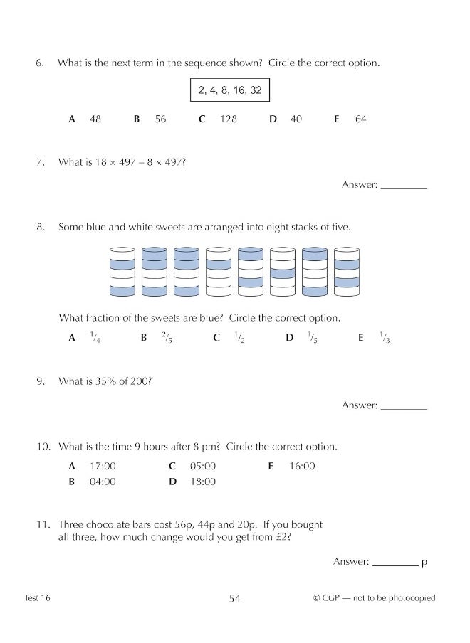 null - 11+ GL 10-Minute Tests: Maths Mental Arithmetic - Ages 10-11 (with Online Edition) - Image 1