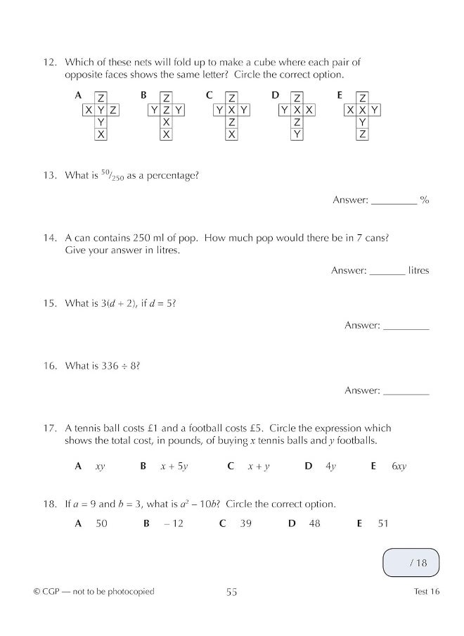 null - 11+ GL 10-Minute Tests: Maths Mental Arithmetic - Ages 10-11 (with Online Edition) - Image 1