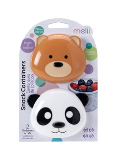 melii Adorable Airtight, Leakproof Kids Food Storage Set - Bear And Panda  - Image 2