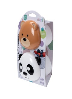 melii Adorable Airtight, Leakproof Kids Food Storage Set - Bear And Panda  - Image 3