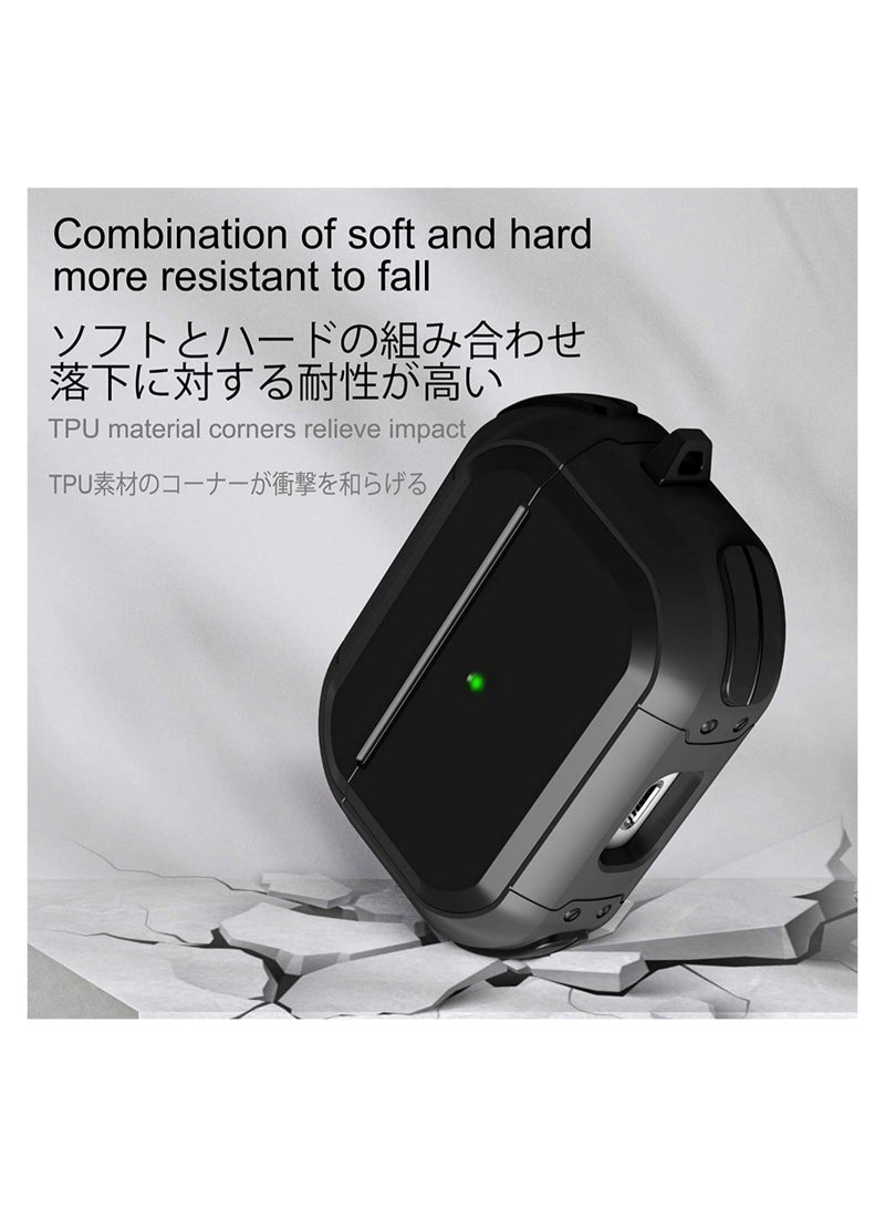 ELTRAZONE Luxury Airpods Pro Case Armor TPU Anti-fall -Shockproof Cover For Apple AirPods Pro With Keychain - Image 3