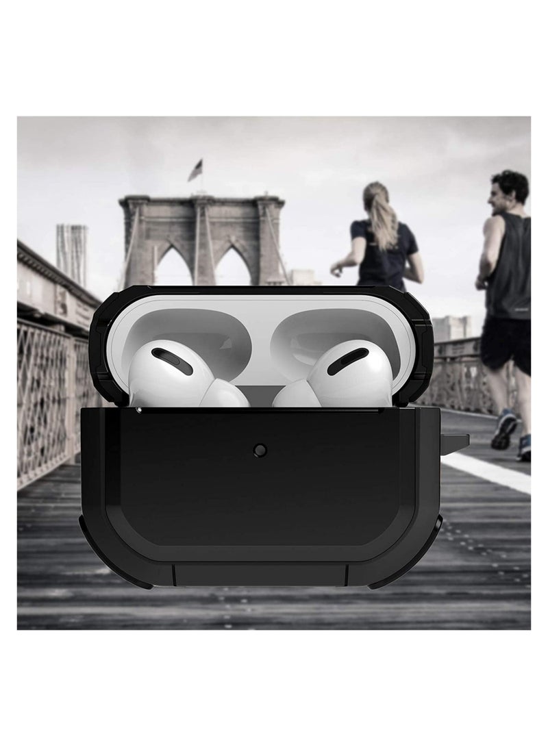 ELTRAZONE Luxury Airpods Pro Case Armor TPU Anti-fall -Shockproof Cover For Apple AirPods Pro With Keychain - Image 2