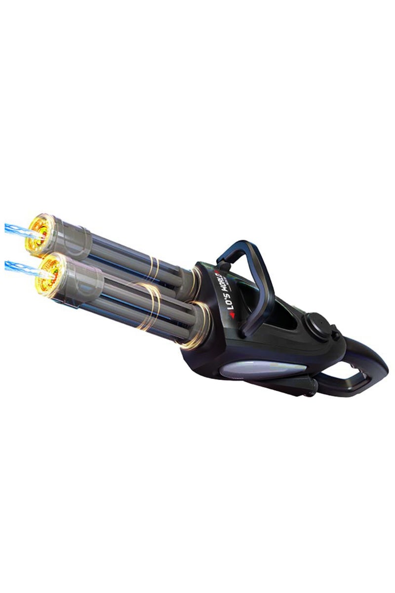 Electric Rotary Water Gun – Dual Barrel Design, LED Light, Modular Battery, 420ml Tank, External Bottle Compatible – Powerful Outdoor Toy for Kids & Adults - Image 1
