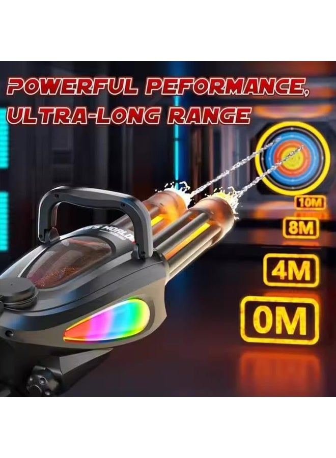 Electric Rotary Water Gun – Dual Barrel Design, LED Light, Modular Battery, 420ml Tank, External Bottle Compatible – Powerful Outdoor Toy for Kids & Adults - Image 5