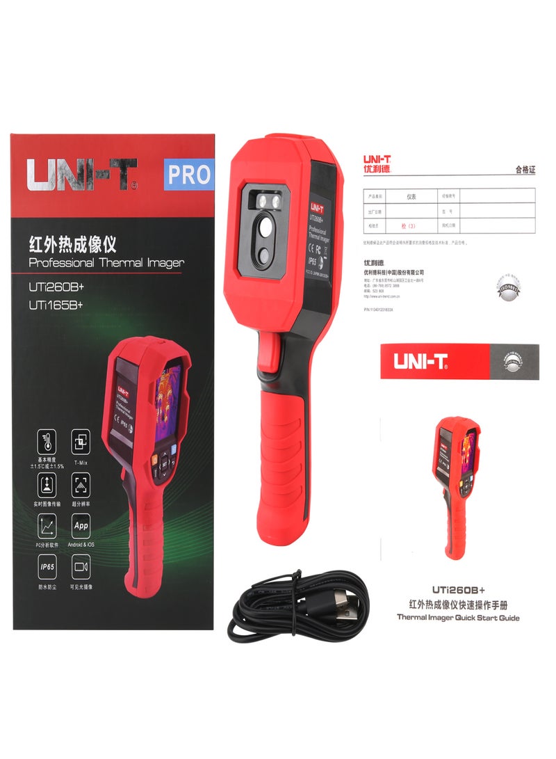 UNI-T UTi260B+ Thermal Camera Imager 49152Pixels 256x192 IR Resolution Handheld Infrared Camera Thermal Imaging IP65 2 Meter Drop Rechargeable - Image 2