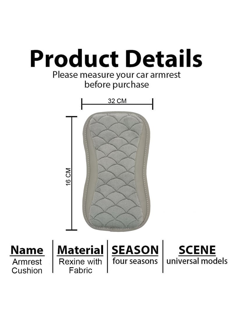MOB High Quality Car Armrest Cushion Handrail Pad Soft and Comfortable For Car Cushion Pad 1 Pcs Grey - Image 4