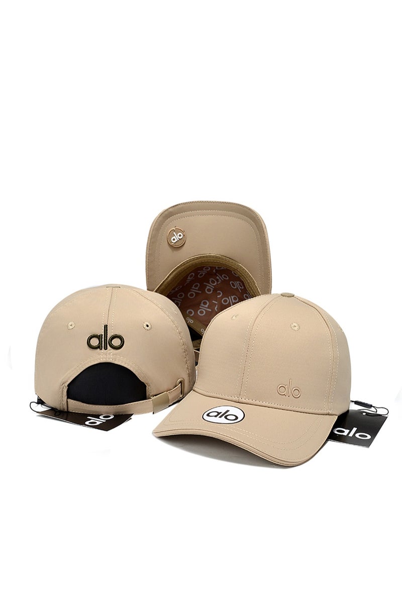alo Alo Cap: Beige, Contrast Logo & Brand Detailing