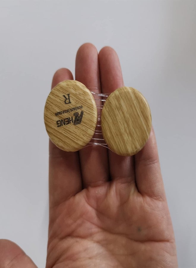 MUDOR 6 Pack Wood Grain Contact Lens Case, Contact Lens Box Holder Container Soak Storage Kit, Mini Contact Lens Travel Case with Leak-Proof Packaging,Wood color - Image 4