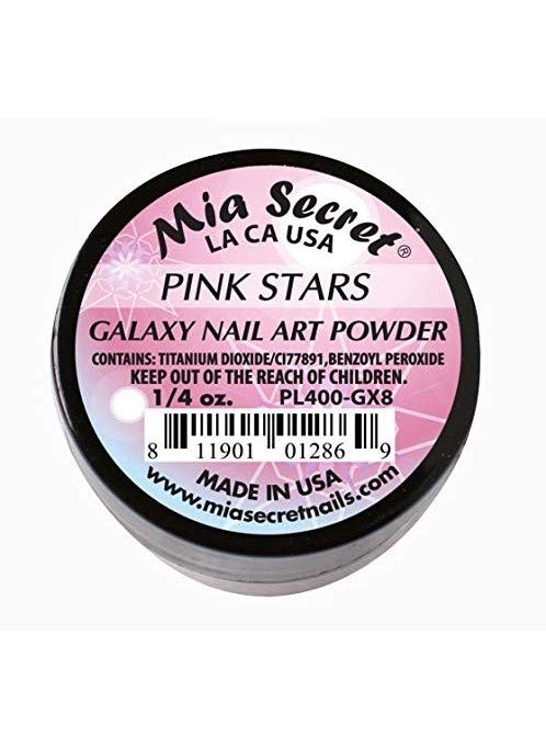 MIA SECRET Mia Secret Professional Galaxy Collection Acrylic Powder 1/4 oz (Pick Your Color) (PINK STARS) 