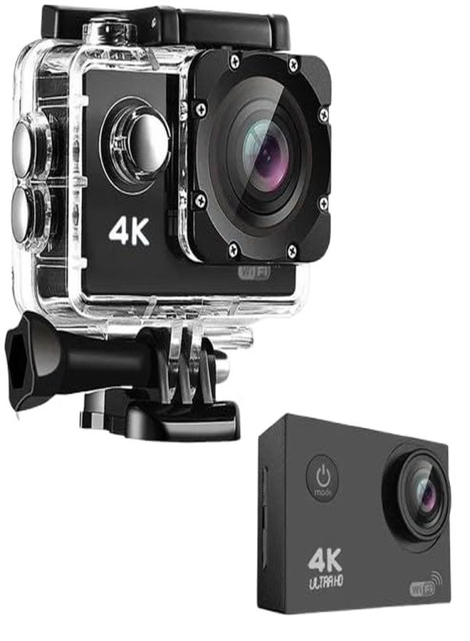 VYNEX 4K Ultra HD Action Camera with WiFi | 30m Waterproof Sports 170° Wide Angle, 30fps Recording and Micro HDMI Port | Ideal for Outdoor & Underwater Adventures - Image 2