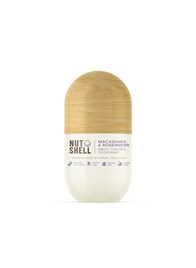 NUTSHELL Macadamia & Rosewater Roll On Deodorant 50ml