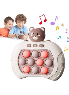 Handheld Game for Kids, Bear Puzzle Pop Light up Game, Portable Fidget Travel Games, With Great Flexibility and Softness, Bpa Free, Stress Relief Toys for Age 3-9