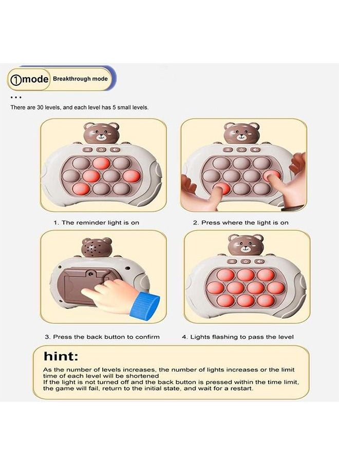 YelaJoy - Handheld Game for Kids, Bear Puzzle Pop Light up Game, Portable Fidget Travel Games, With Great Flexibility and Softness, Bpa Free, Stress Relief Toys for Age 3-9 - Image 1