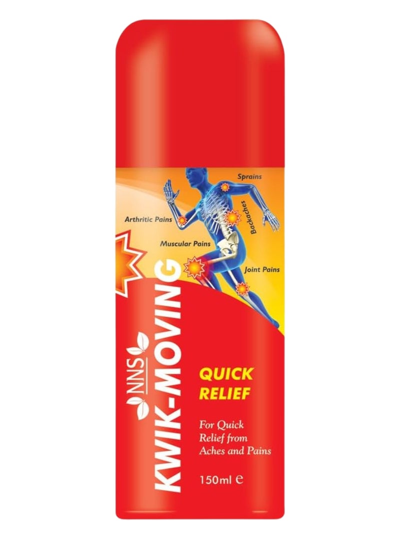 NNS Kwik-Moving Quick Pain Relief Spray 150Ml + Ointment 50Gm Free - Image 3