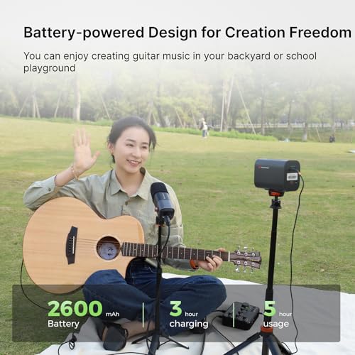 NearStream Audio Interface for Recording, Streaming, Podcasting, Rechargeable Audio Mixer with Pro-preamp, 8 Channel, XLR, 48V Phantom Power, Line & DI Inputs, Bluetooth, for PC & Smartphone (AMIX20B) - Image 5