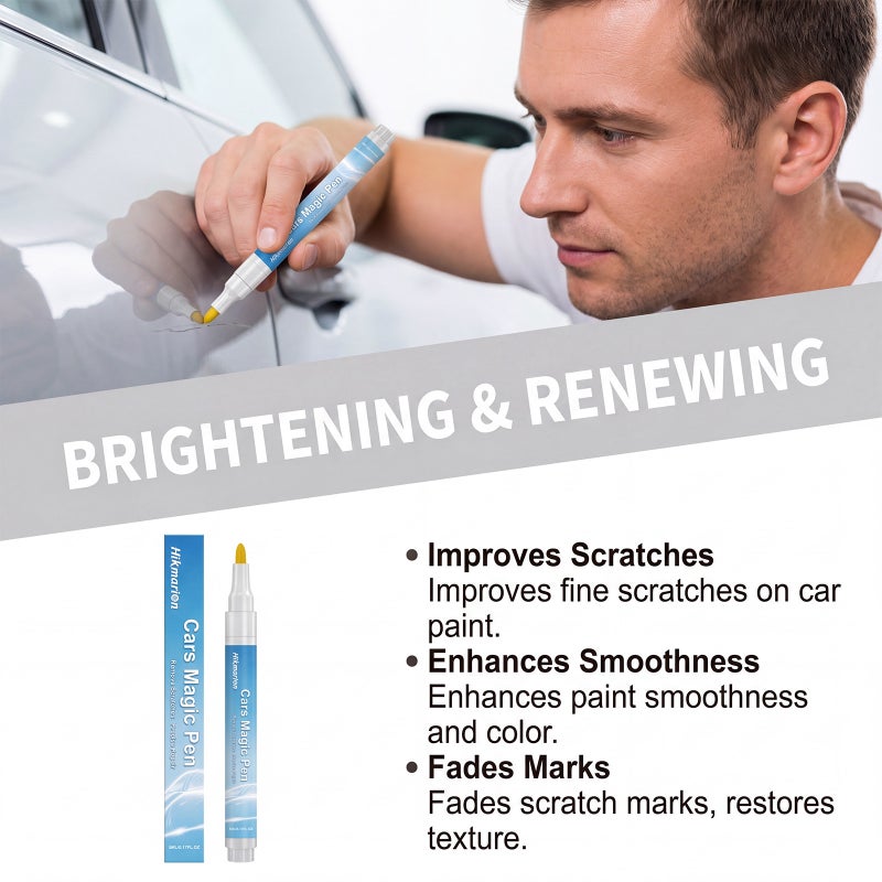 Hikmarion Car Light Scratch Care Pen, Convenient Touch-Up Pen For Car Paint Surface Scratches, Polishing And Refurbishment - Image 4