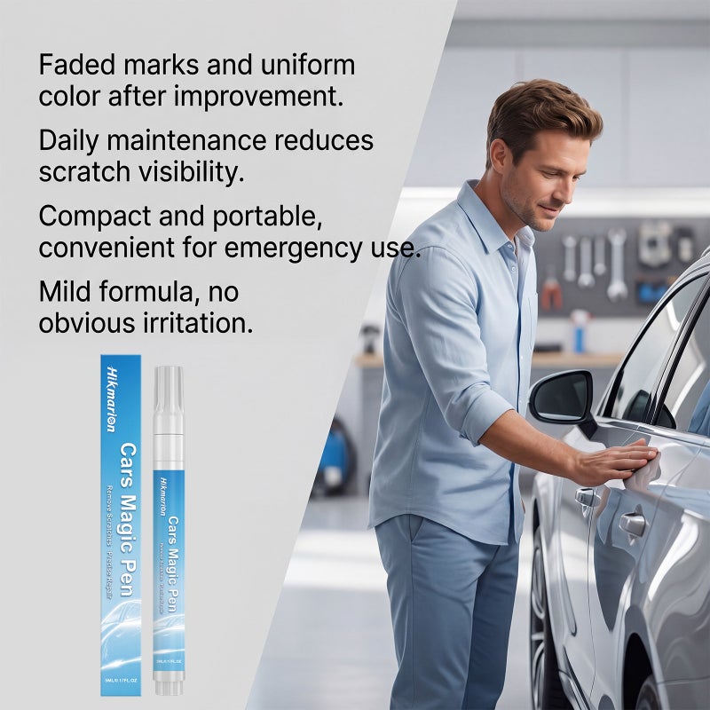 Hikmarion Car Light Scratch Care Pen, Convenient Touch-Up Pen For Car Paint Surface Scratches, Polishing And Refurbishment - Image 5