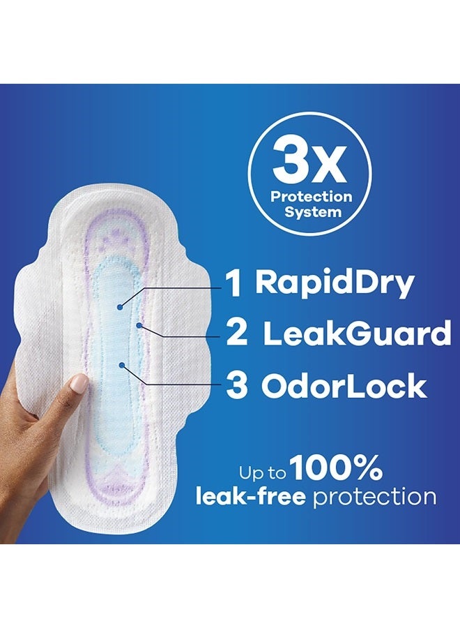 Always فوط نسائية رقيقة للغاية للنساء، الحجم 1 امتصاص عادي، مع أجنحة، بدون رائحة، 46 قطعة - Image 2