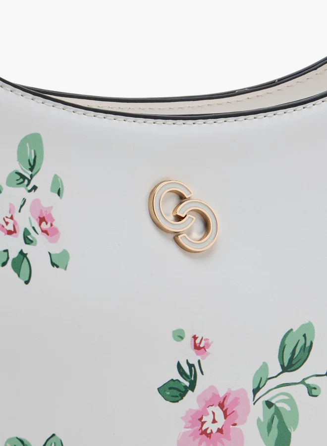 سيليست Women's Floral Print Shoulder Bag with Zip Closure