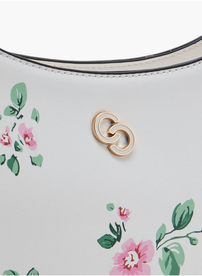 Celeste Women's Floral Print Shoulder Bag with Zip Closure  - Image 4