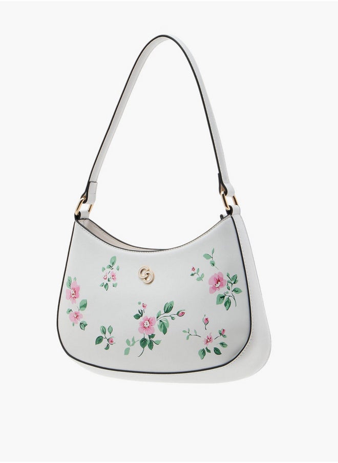 Celeste Women's Floral Print Shoulder Bag with Zip Closure  - Image 2