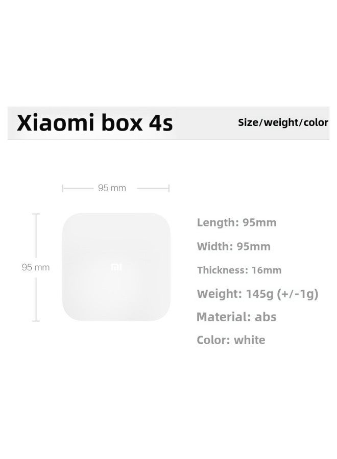 For Millet Box 4S Millet Box 4c Millet Box 4S MAX Set-top Box Wireless Network TV Box-Color:Xiaomi Box 4s  - Image 1