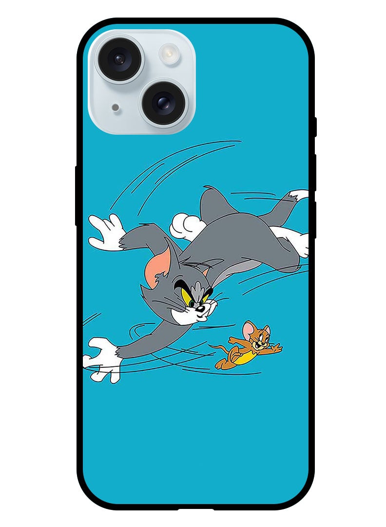 Theodor Protective Case Anti Scratch Shock Proof Bumper Cover For iPhone 15 Plus Tom And Jerry - Image 1