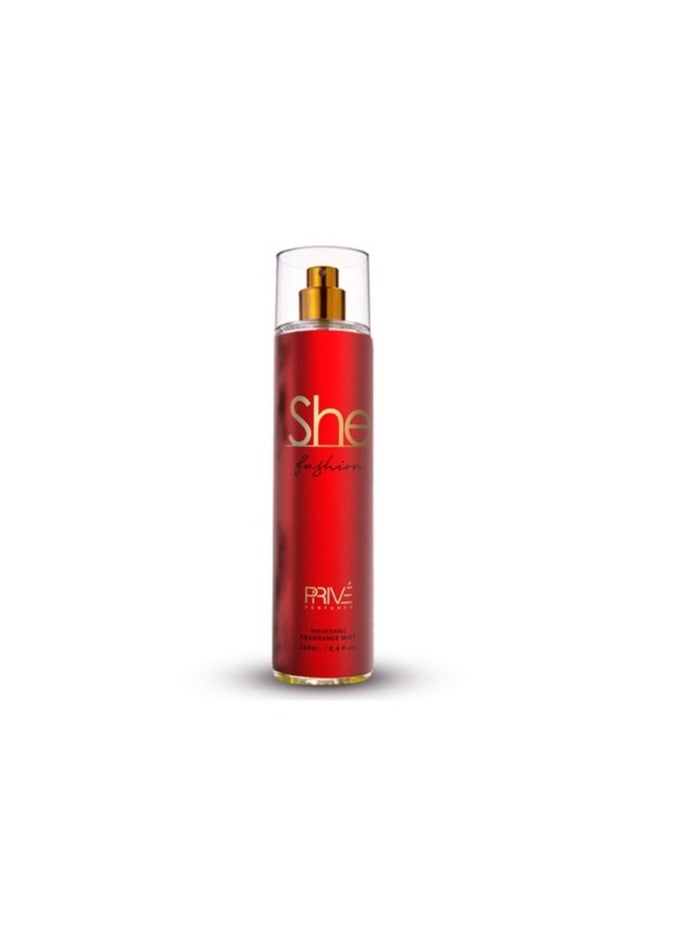 PRIVE She Fashion Fragrance Mist For Women 250ml - Image 1