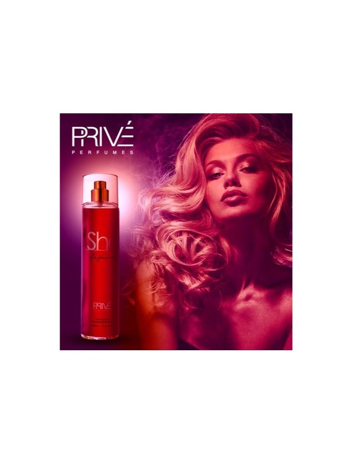 PRIVE She Fashion Fragrance Mist For Women 250ml - Image 2