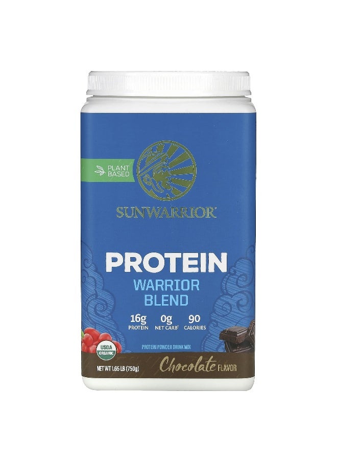 Sunwarrior - Sunwarrior, Warrior Blend, Protein, Chocolate, 1.65 lb (750 g) - Image 1