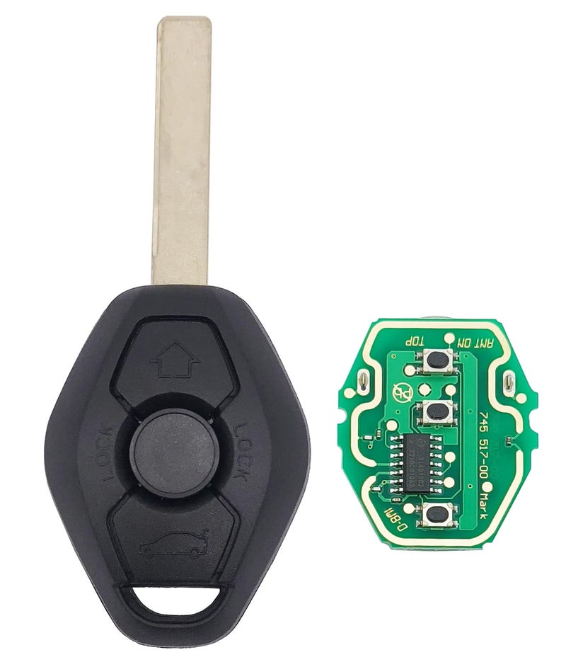 vurbemes Keyless Entry Remote Replacement Key Fob fit for BMW 325 330 318 525i 530 540 E38 E39 E46 M5 X3 X5 Key Fob 315mhz/433mhz (1) - Image 1