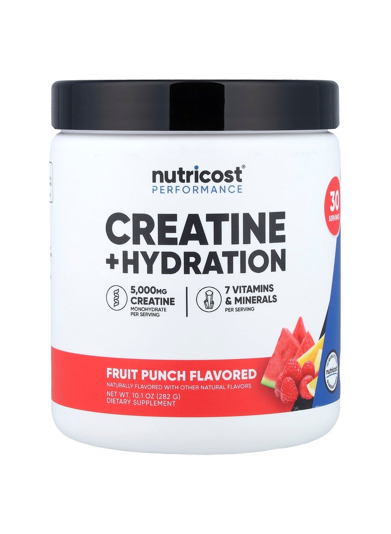 Nutricost Performance, Creatine + Hydration, Fruit Punch, 10.1 oz (282 g)