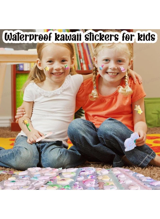 FunBlast Kawaii Stickers Set – Set of 3 Puffy Stickers for Kids, 3D Aesthetic Sticker, Cute Sticker's, Foam Sticker for Kids, Craft Self Adhesive Sticker's (04+05+06) - Image 3