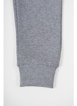 mmetalic Metalic Grey Thick Cotton Elastic Waist and Leg Pocket 5-6-7-8-9-10-11-12 Years Old Boy Tracksuit Bottoms  - Image 3