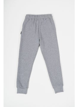 mmetalic Metalic Grey Thick Cotton Elastic Waist and Leg Pocket 5-6-7-8-9-10-11-12 Years Old Boy Tracksuit Bottoms  - Image 5