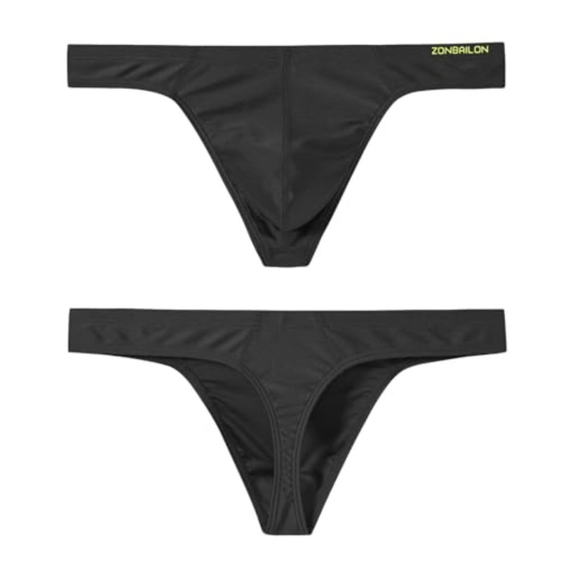 JINSHI Men's Thong Underwear Sexy Ice Silk Glossy G String Male Athletic Thongs T Back For Men Bikini Briefs - Image 1