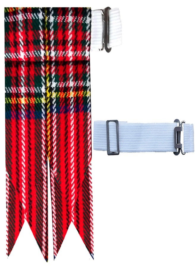 AAR Royal Stewart Flash Scottish Kilt Hose/Sock Flashes - Image 1