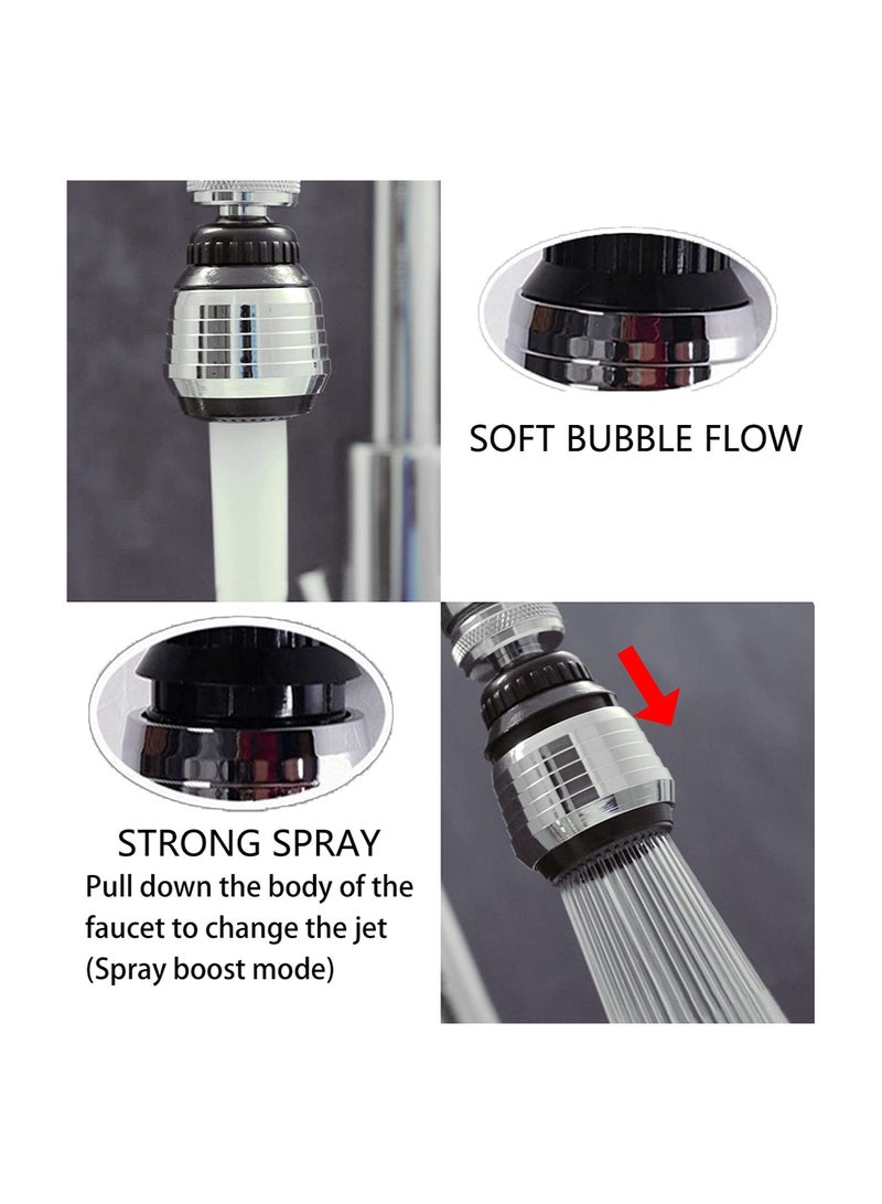 SOLARAE Tap Adapter for Kitchen Sink, 360° Swivel Kitchen Tap Spray Head for 21.5mm and 24mm Faucet, Dual Mode Faucet Tap Aerator Equipped with Irregular Adapter for 16mm and 22mm - Image 3